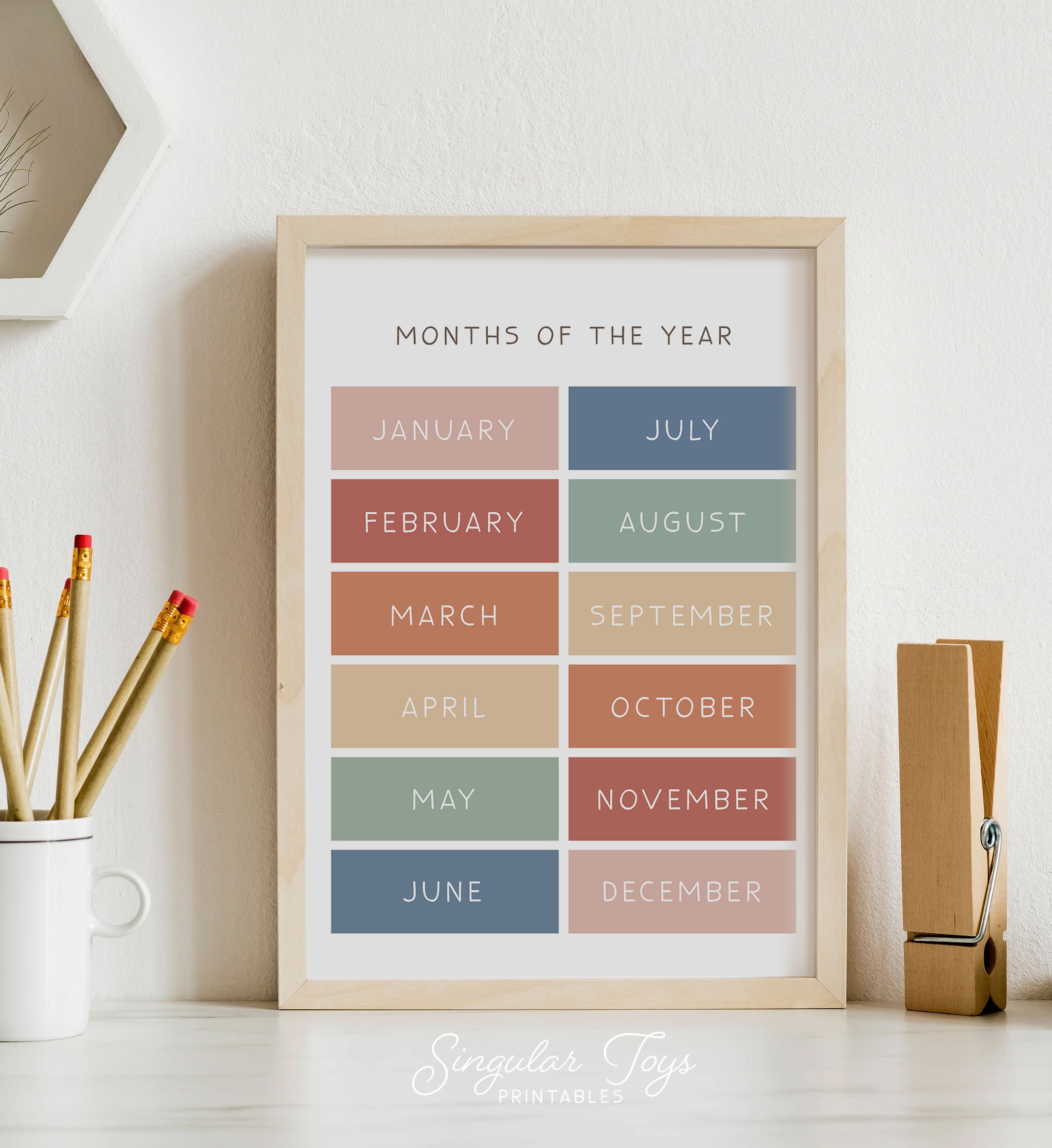 Montessori Educational Months of the Year Print